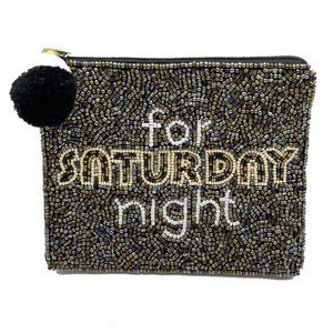 FOR SATURDAY NIGHT Beaded Purse Pouch Makeup Money Credit Card Wallet Gift NEW